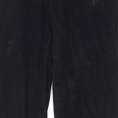 NEXT Womens Black Cotton Skinny Jeans Size 10 L30 in Regular Zip - Pockets