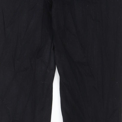 NEXT Womens Black Cotton Skinny Jeans Size 10 L30 in Regular Zip - Pockets