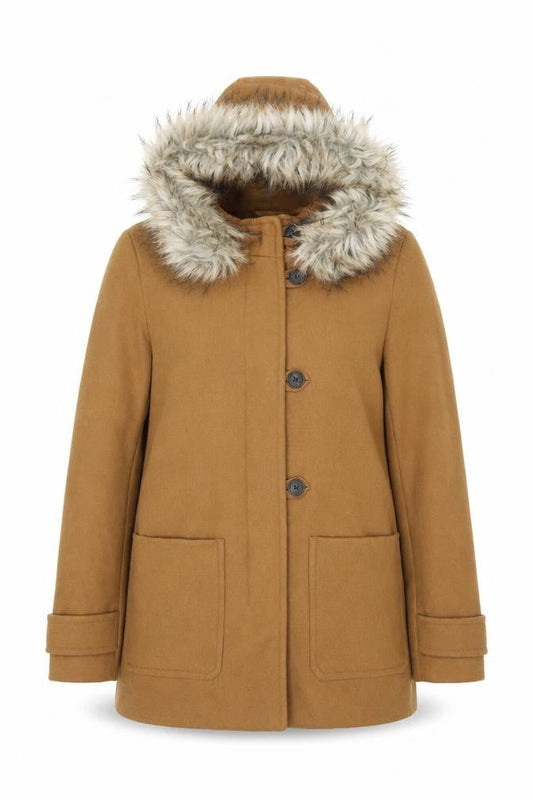 Womens UK Size S Zara Brown Pea Coat
