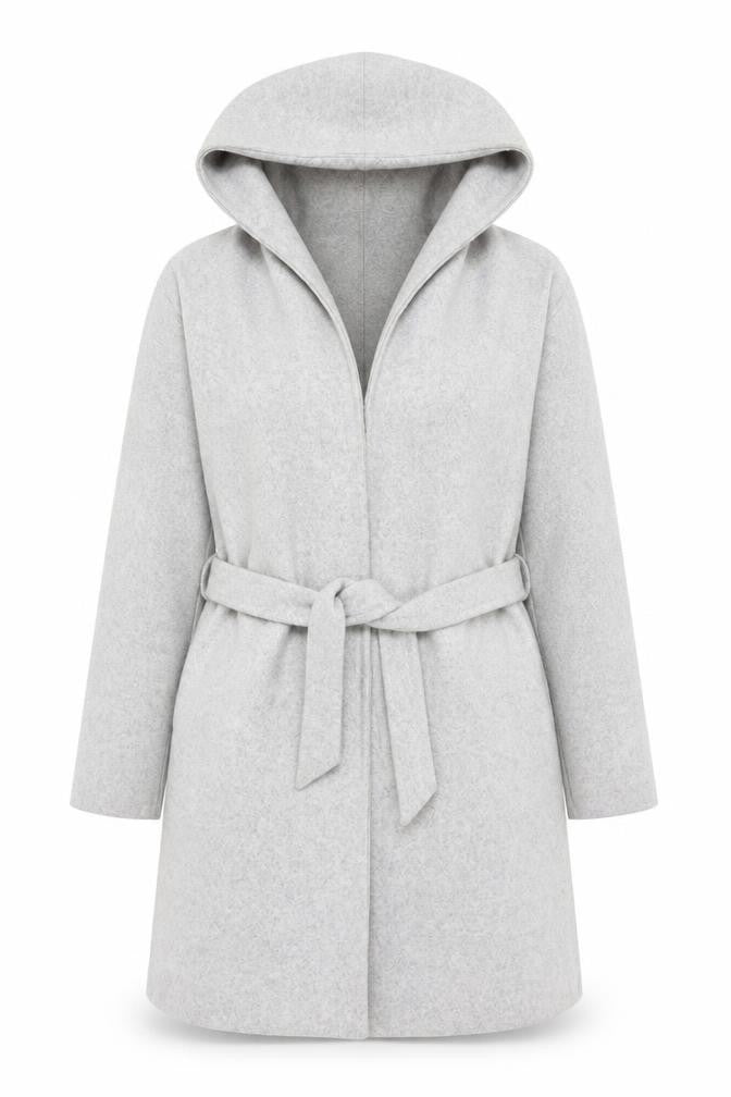 Zara Womens Grey Kimono Coat Size XS Tie