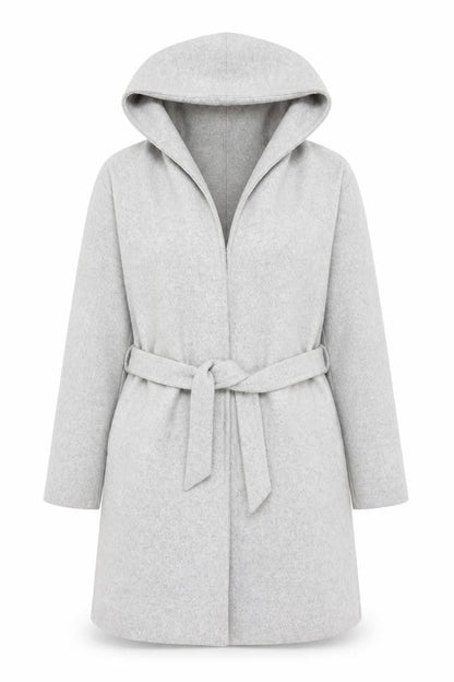 Zara Womens Grey Kimono Coat Size XS Tie