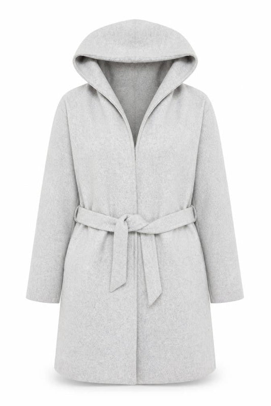 Zara Womens Grey Kimono Coat Size XS Tie