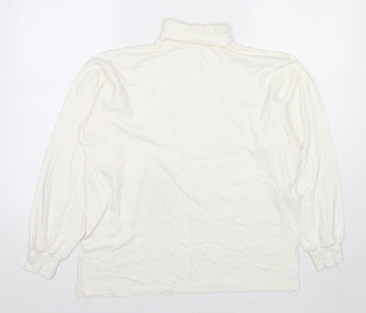 Union River Womens White Cotton Pullover Sweatshirt Size 14 Pullover - Size 14-16
