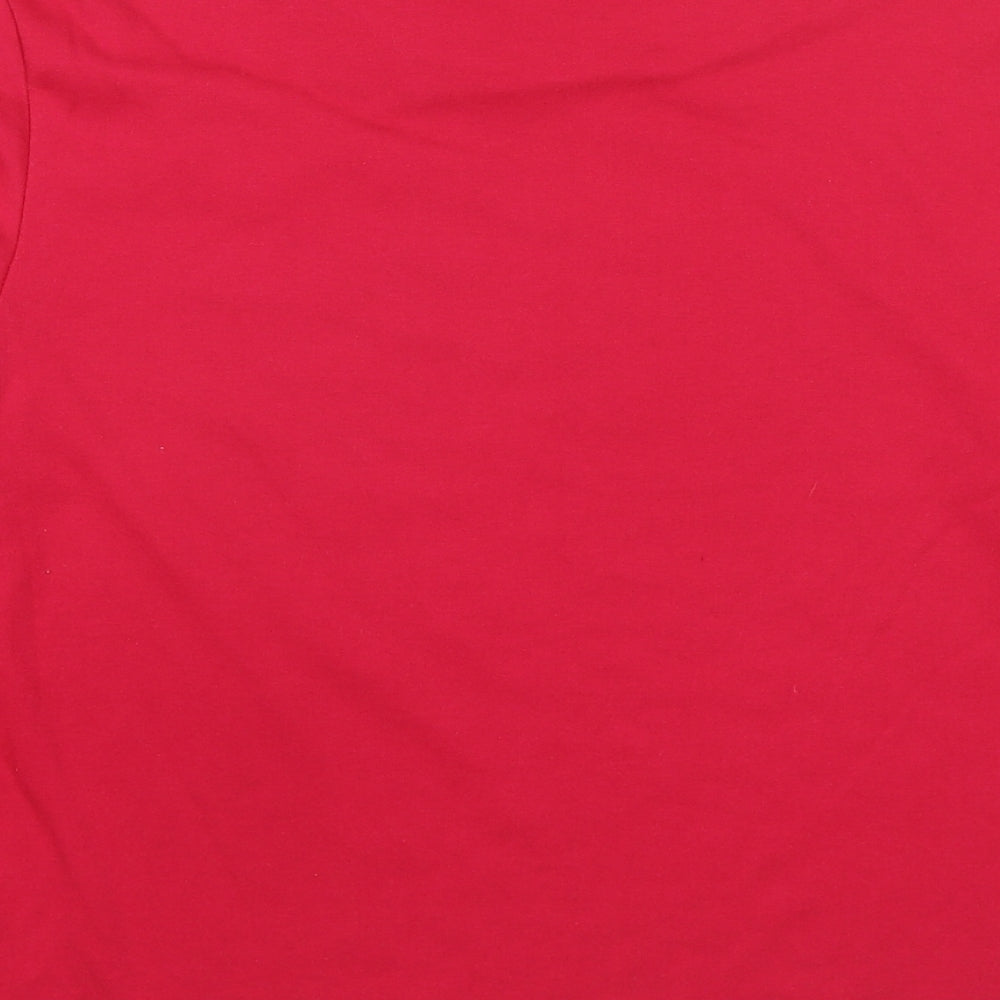 Womens UK Size 16 Poppy Red Jersey T-Shirt