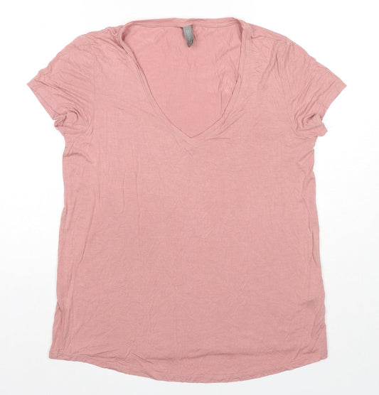Womens UK Size L CULTURE Pink Basic T-Shirt