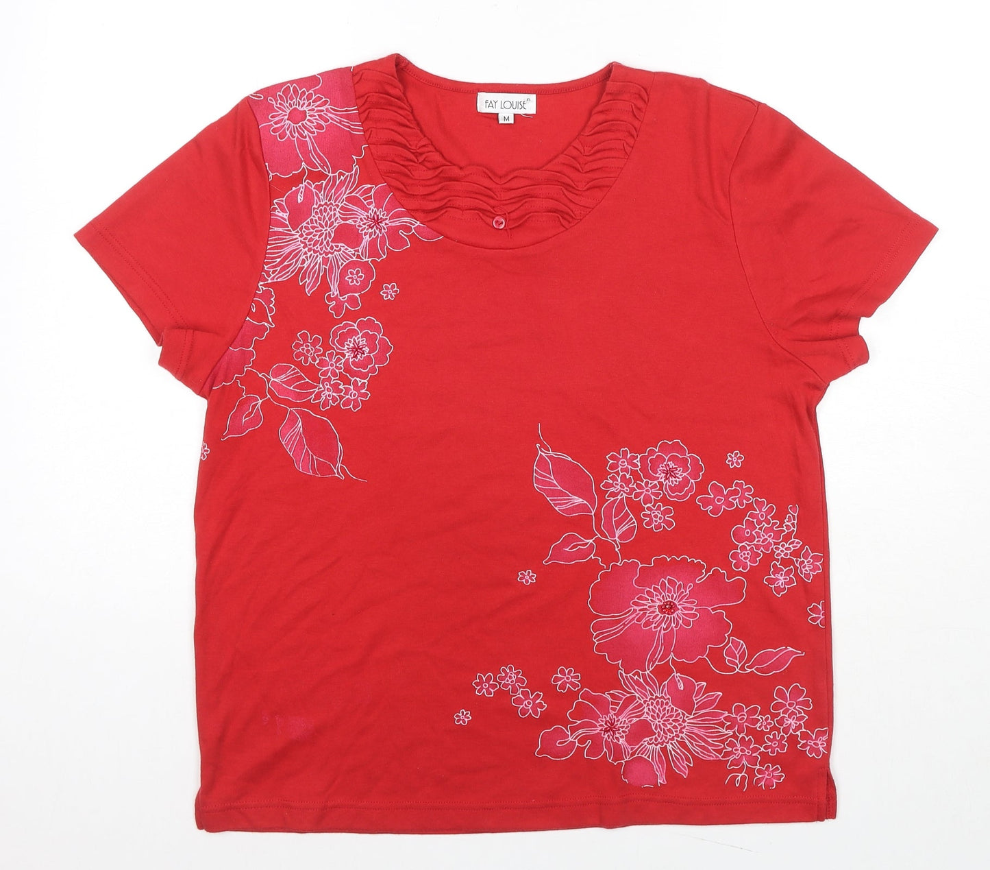 Womens UK Size M Fay Louise Red Basic Blouse