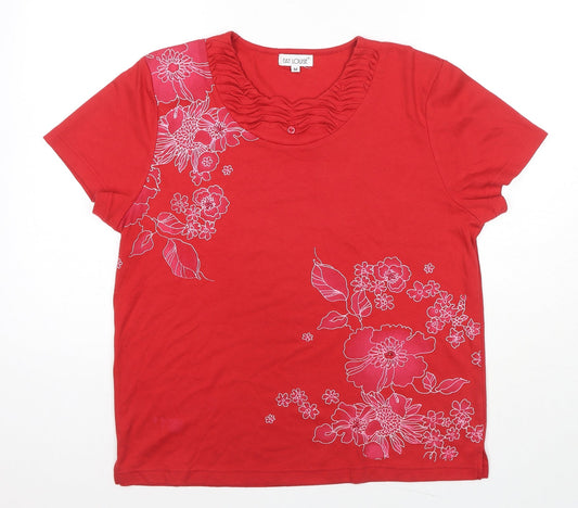 Womens UK Size M Fay Louise Red Basic Blouse