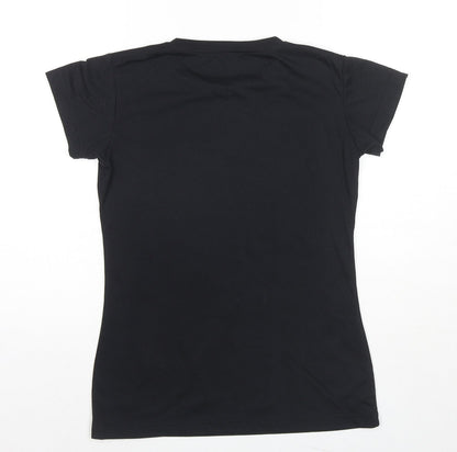 Islands Womens Black Cotton Basic T-Shirt Size S Round Neck - Boracay Thing Look Better Underwater