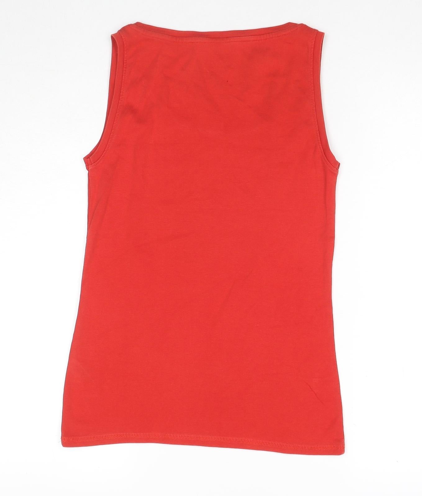 Womens UK Size 12 Marks and Spencer Red Basic Tank