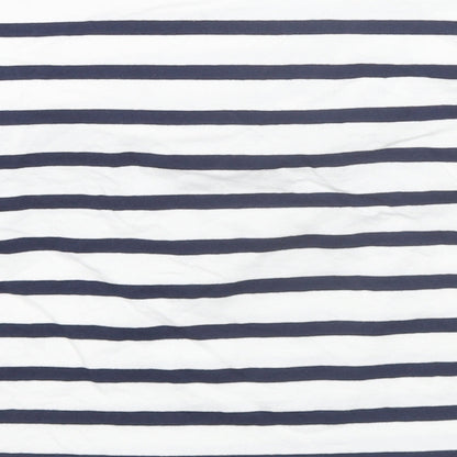 Originals Womens White Striped Cotton Basic Tank Size 12 Square Neck - Size 12-14 Strapless