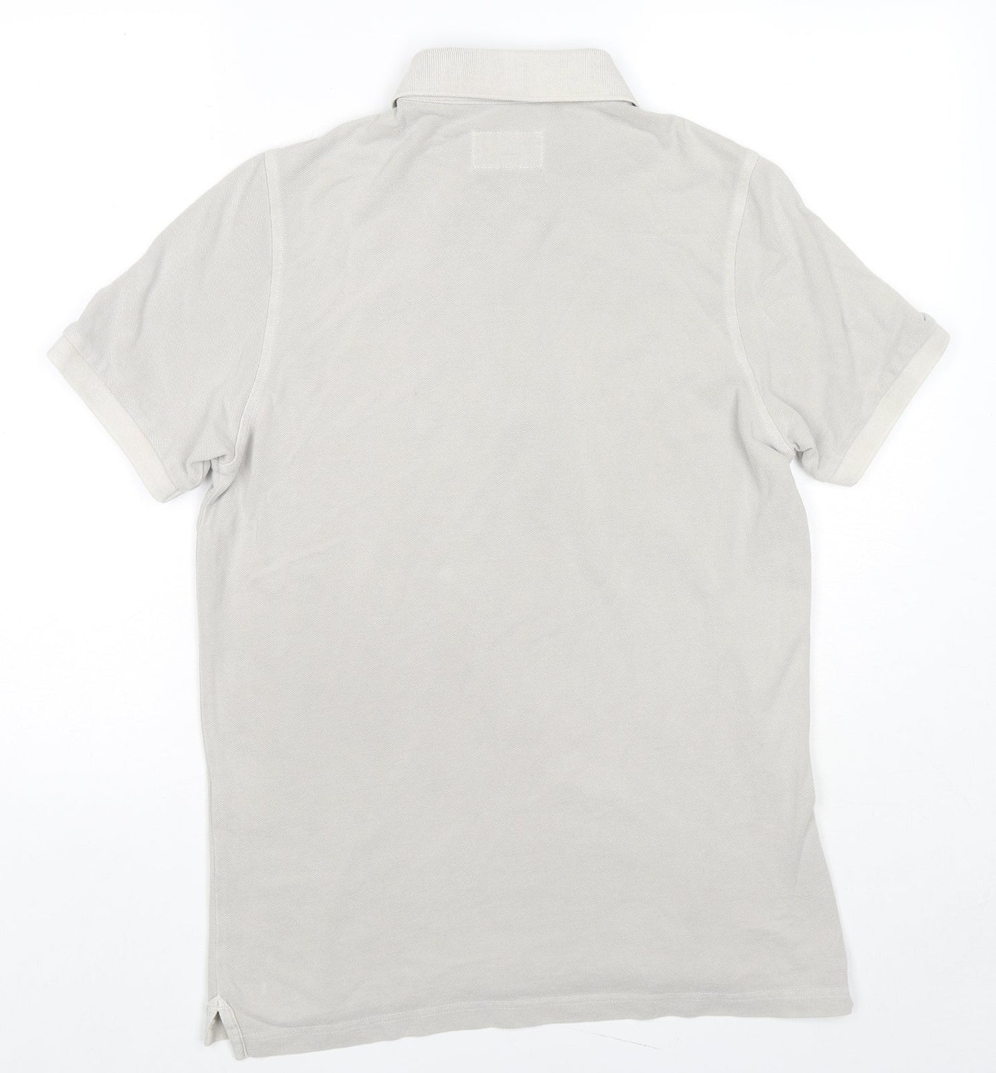 Camel Mens Grey Cotton Polo Size S Collared Pullover