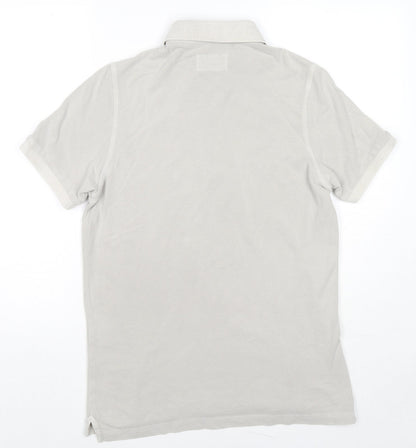 Camel Mens Grey Cotton Polo Size S Collared Pullover