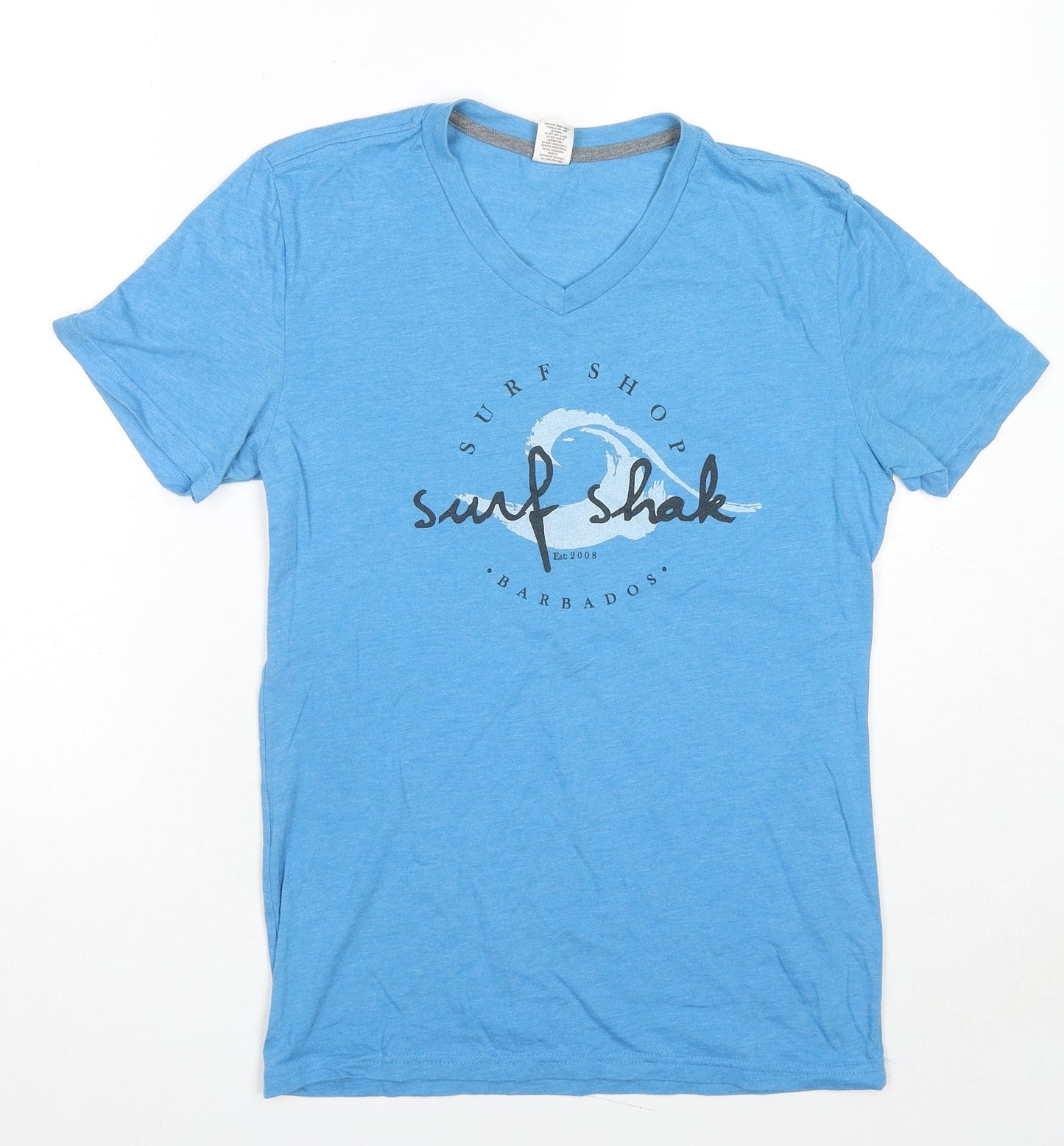Foxin Womens Blue Cotton Basic T-Shirt Size S V-Neck - Surf Shak