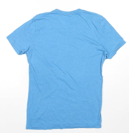 Foxin Womens Blue Cotton Basic T-Shirt Size S V-Neck - Surf Shak