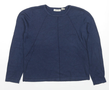 Womens UK Size S Orvis Blue Pullover Jumper