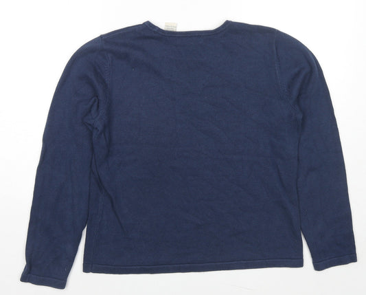 Womens UK Size S Orvis Blue Pullover Jumper