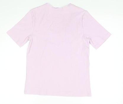Womens UK Size 14 Marks and Spencer Purple Jersey T-Shirt