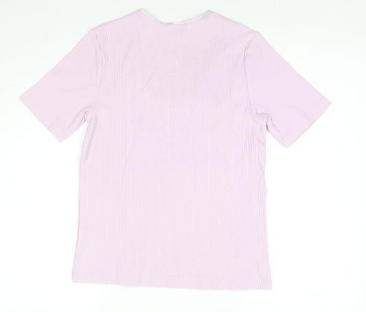 Womens UK Size 14 Marks and Spencer Purple Jersey T-Shirt