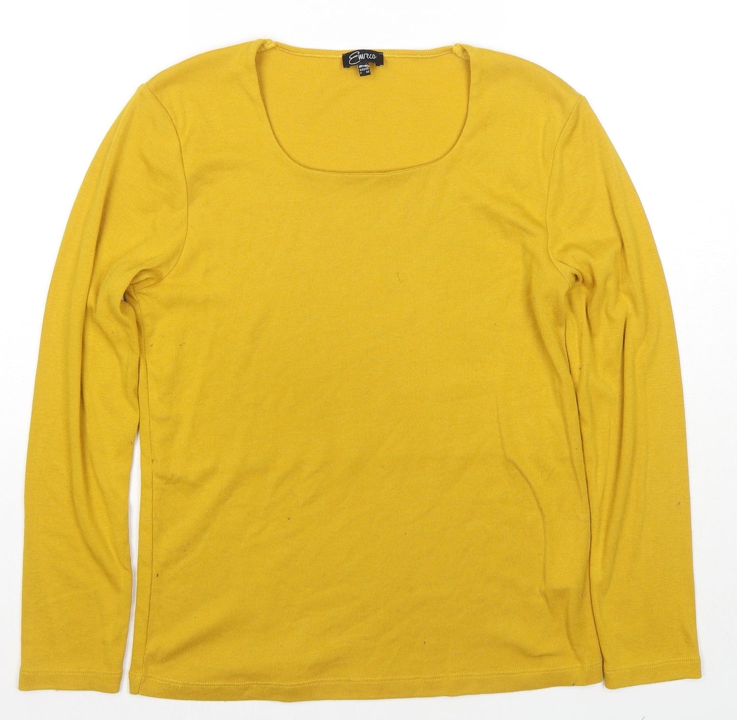 Womens UK Size 14 Emreco Yellow Pullover Jumper