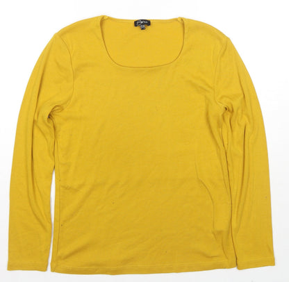 Womens UK Size 14 Emreco Yellow Pullover Jumper
