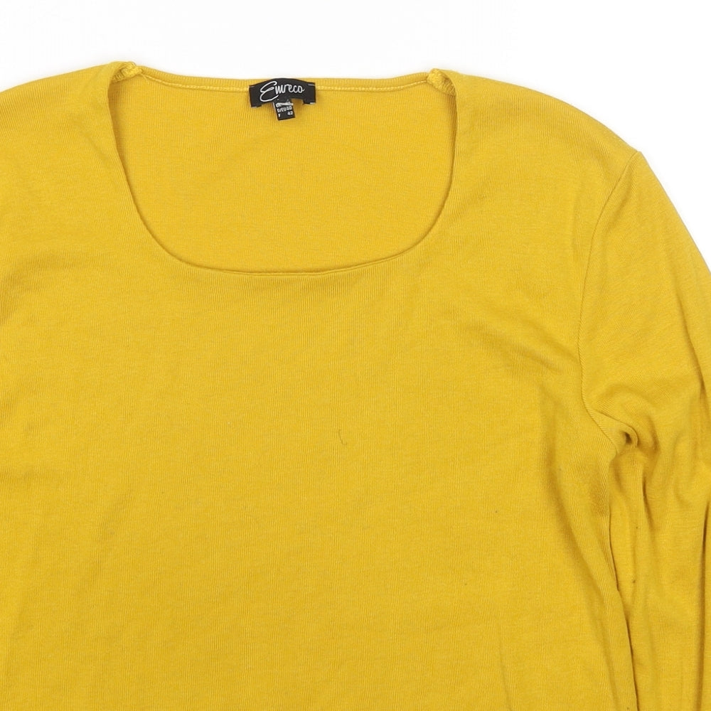 Womens UK Size 14 Emreco Yellow Pullover Jumper