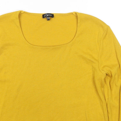 Womens UK Size 14 Emreco Yellow Pullover Jumper
