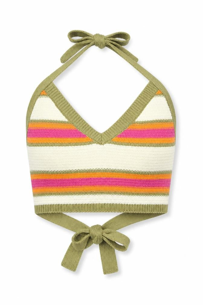Womens UK Size XS Topshop Multicoloured Wrap Tank