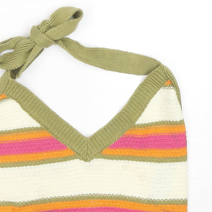 Womens UK Size XS Topshop Multicoloured Wrap Tank
