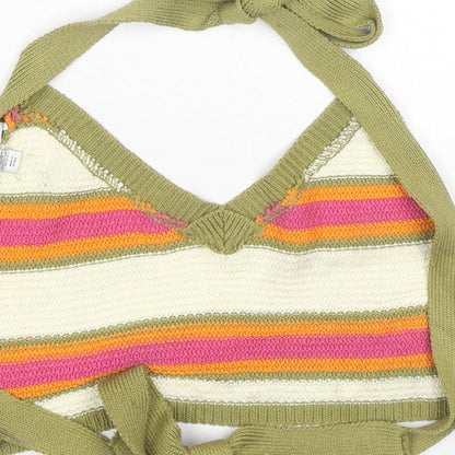 Womens UK Size XS Topshop Multicoloured Wrap Tank