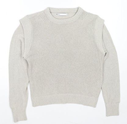 Womens UK Size S Only Beige Pullover Jumper