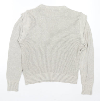 Womens UK Size S Only Beige Pullover Jumper