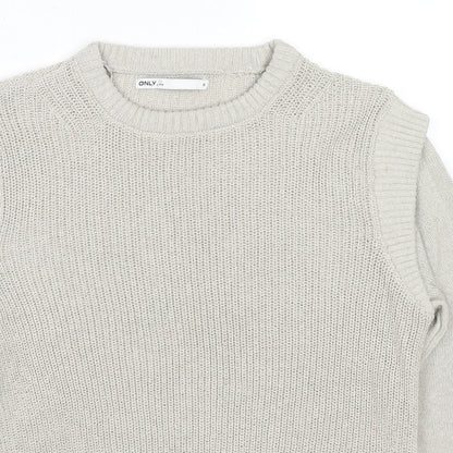 Womens UK Size S Only Beige Pullover Jumper