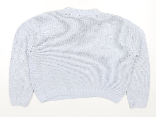 Womens UK Size M Divided by H&M Blue Pullover Jumper