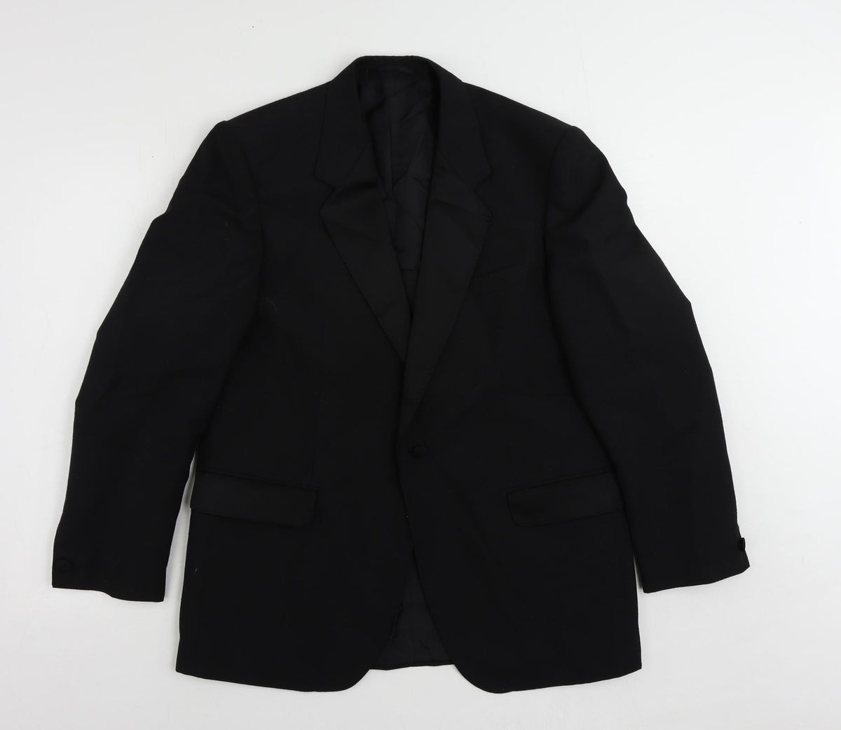 Mens UK Size 40 Varteks Regular Black Suit Tuxedo