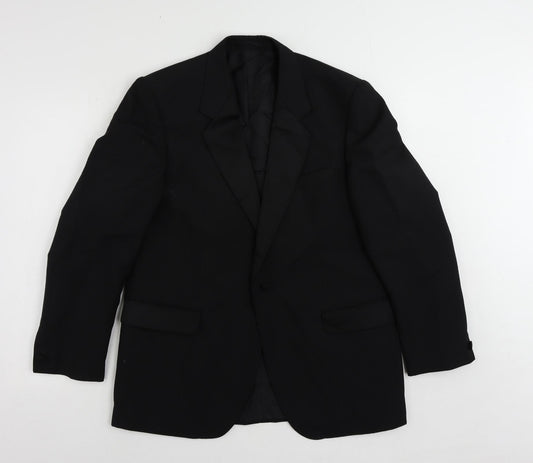 Mens UK Size 40 Varteks Regular Black Suit Tuxedo