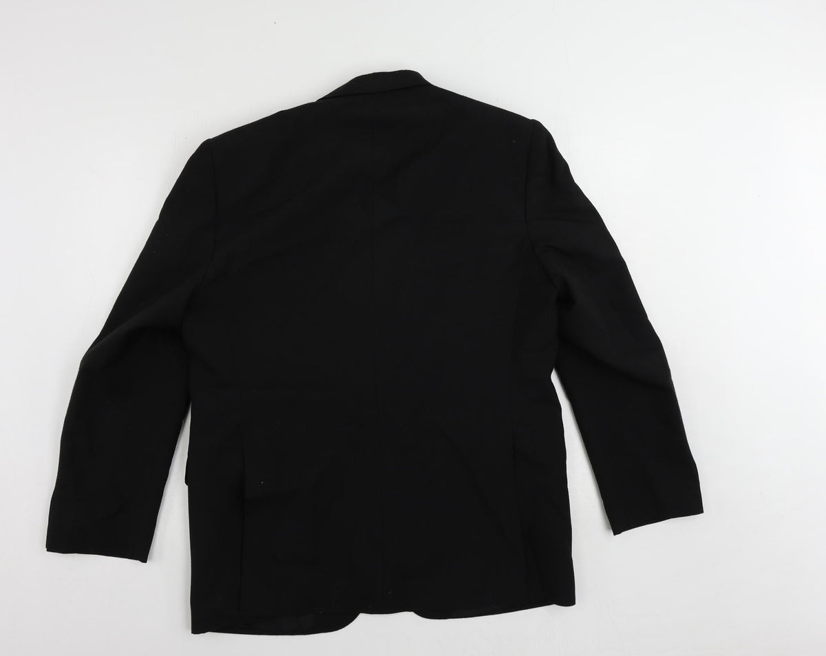 Mens UK Size 40 Varteks Regular Black Suit Tuxedo