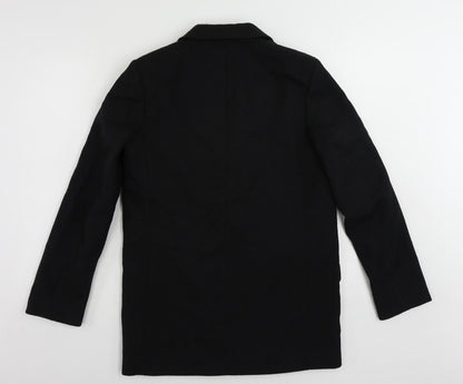 H7m Womens Black Jacket Blazer Size XS Button