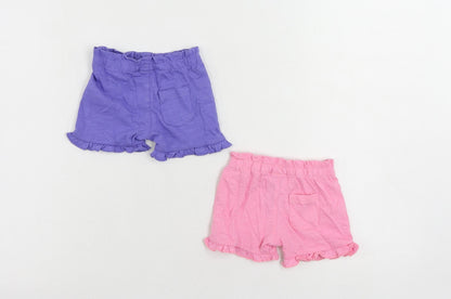 Marks and Spencer Baby Pink Cotton Shorts Set Outfit/Set Size 0-3 Months