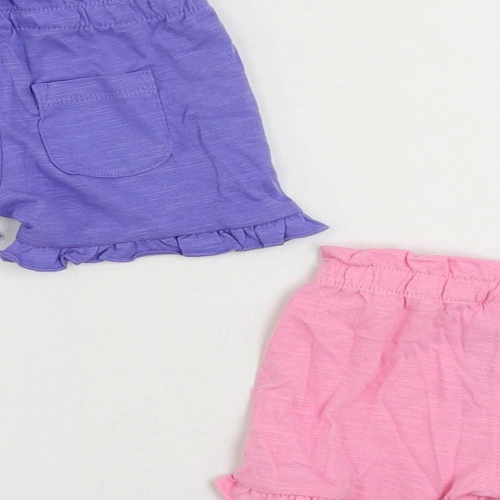 Marks and Spencer Baby Pink Cotton Shorts Set Outfit/Set Size 0-3 Months