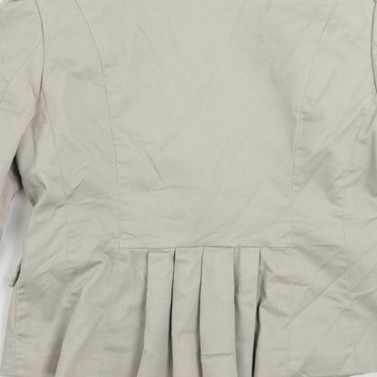 H&M Womens Beige Jacket Blazer Size 8 Button
