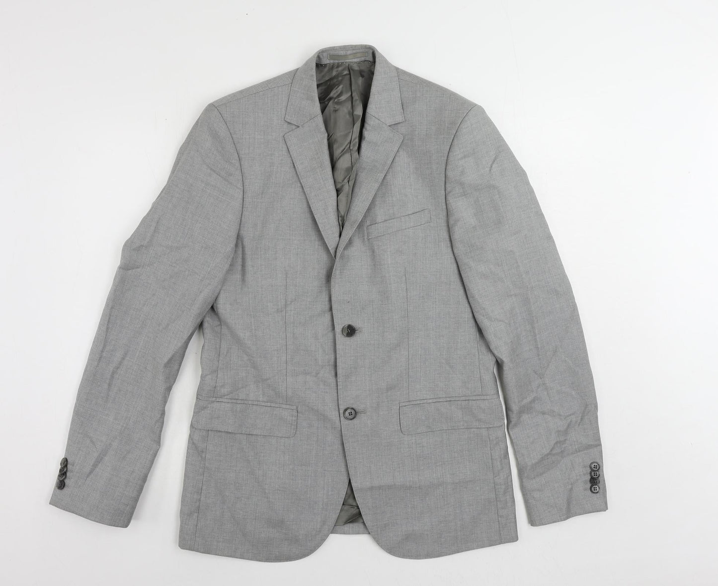 Mens UK Size 38 H&M Regular Grey Suit Jacket