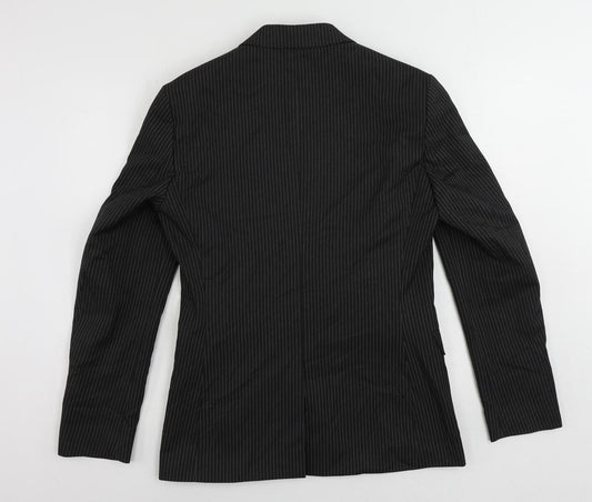 Mens UK Size 38 Topman Regular Black Suit Jacket