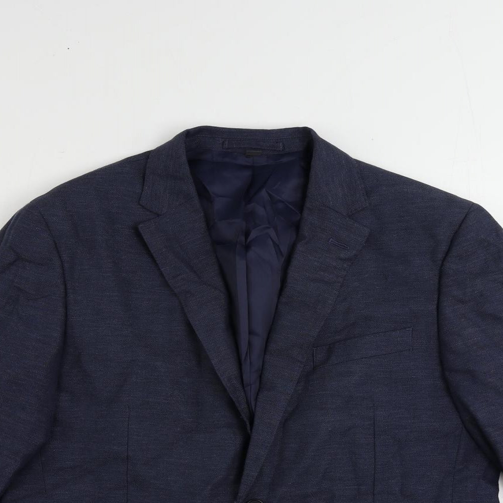 Mens UK Size 42 Marks and Spencer Regular Blue Suit Jacket