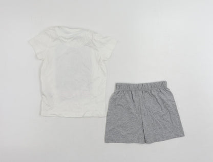 Marks and Spencer Baby Grey Solid Cotton Set Pyjama Set Size 18-24 Months Pullover - Disney Lightyear