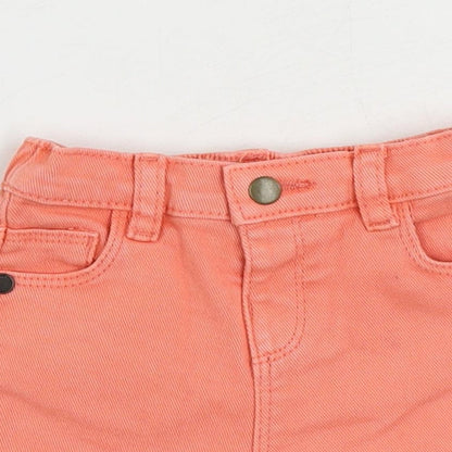 Marks and Spencer Baby Pink Cotton Cropped Jeans Size 3-6 Months Zip - Pockets