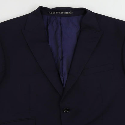 Autograph Mens Blue Wool Jacket Suit Jacket Size 40 Regular