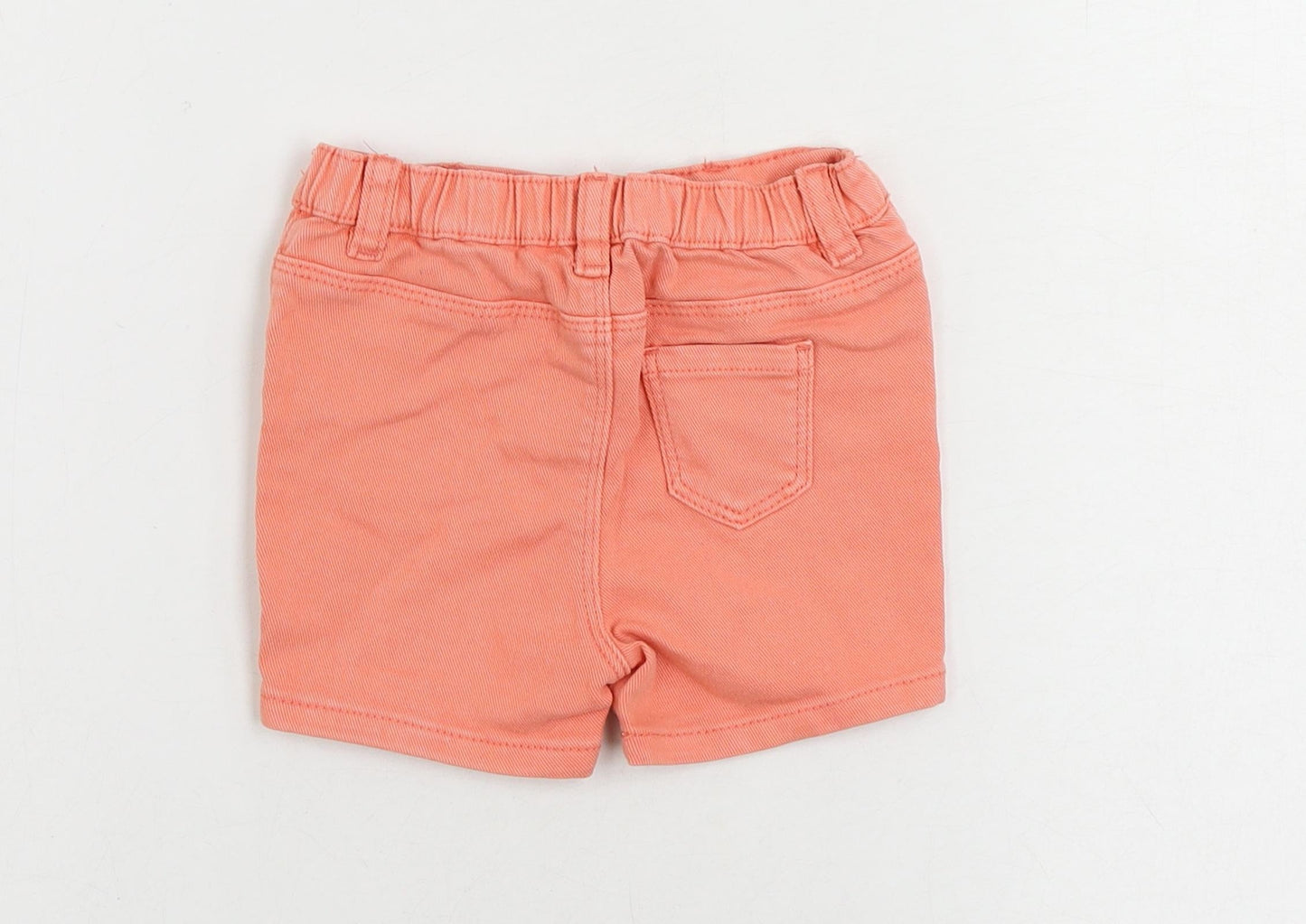 Marks and Spencer Baby Pink Cotton Cropped Jeans Size 9-12 Months Zip