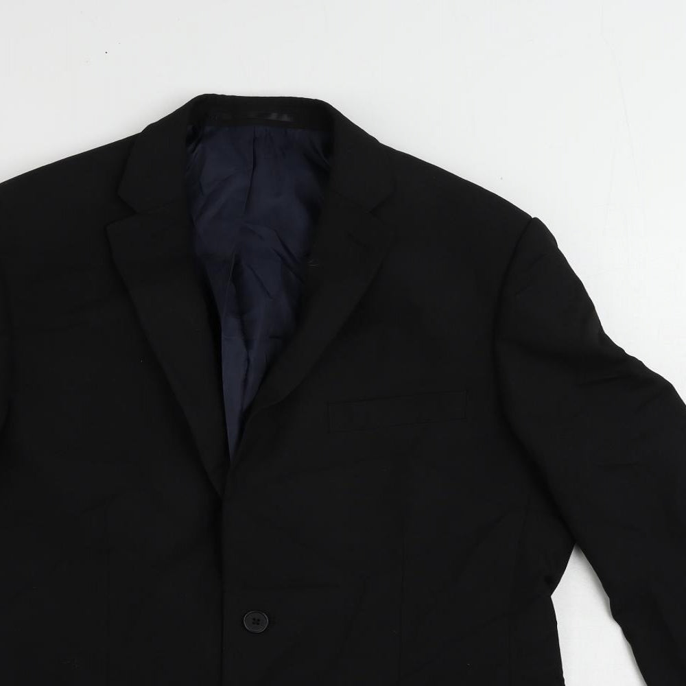 Mens UK Size 40 Debenhams Regular Black Suit Jacket
