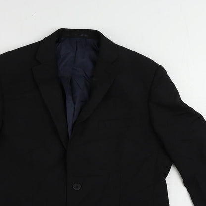 Mens UK Size 40 Debenhams Regular Black Suit Jacket
