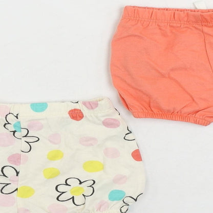 Marks and Spencer Baby Ivory Floral Cotton Shorts Set Outfit/Set Size 0-3 Months